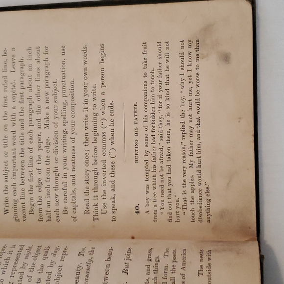 Beautiful OLD Book 1893 "Intermediate Lessons In English Grammar" Hardback 5¼" - Picture 6 of 16